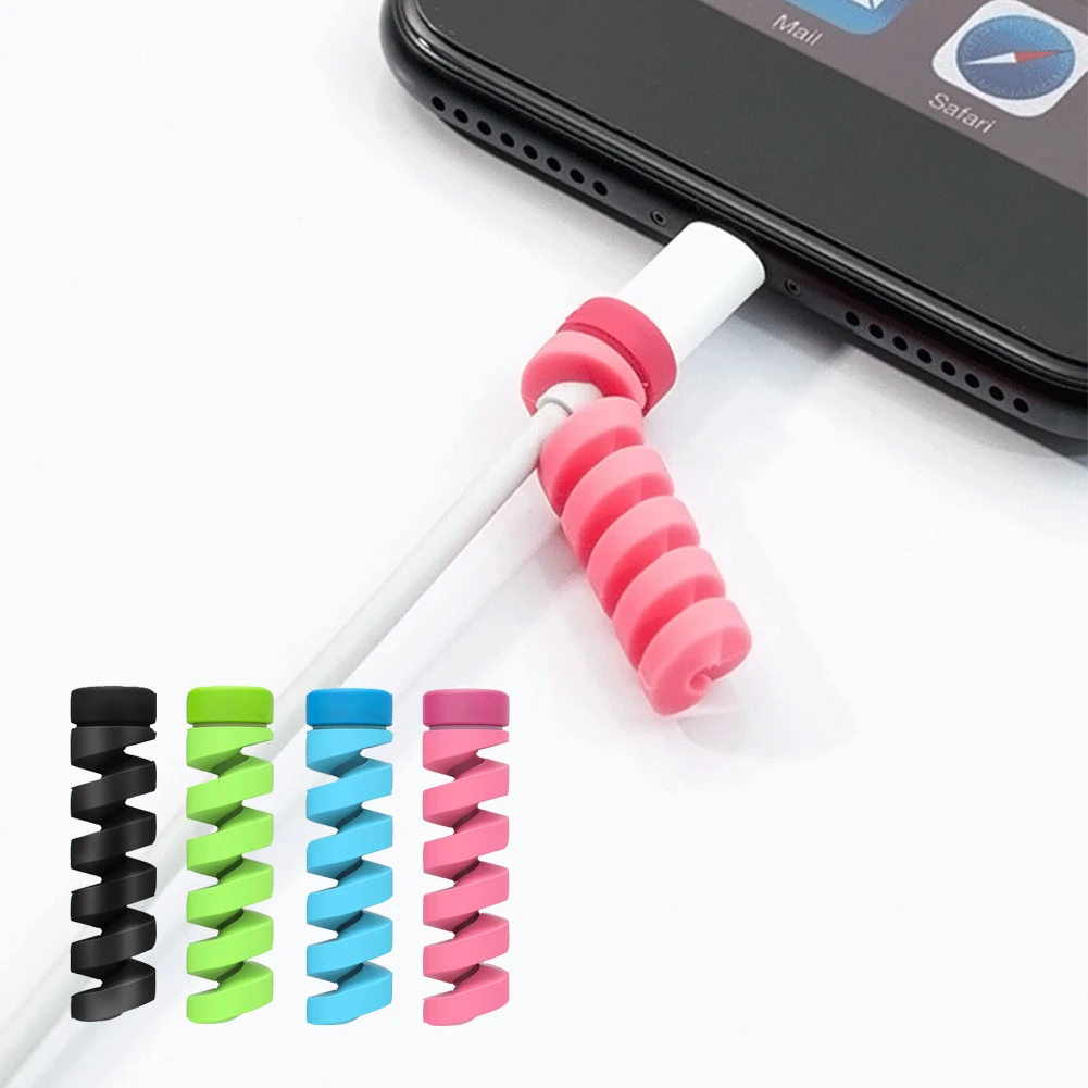 12 шт. спиральный кабель протектор линии передачи данных силиконовый моталка