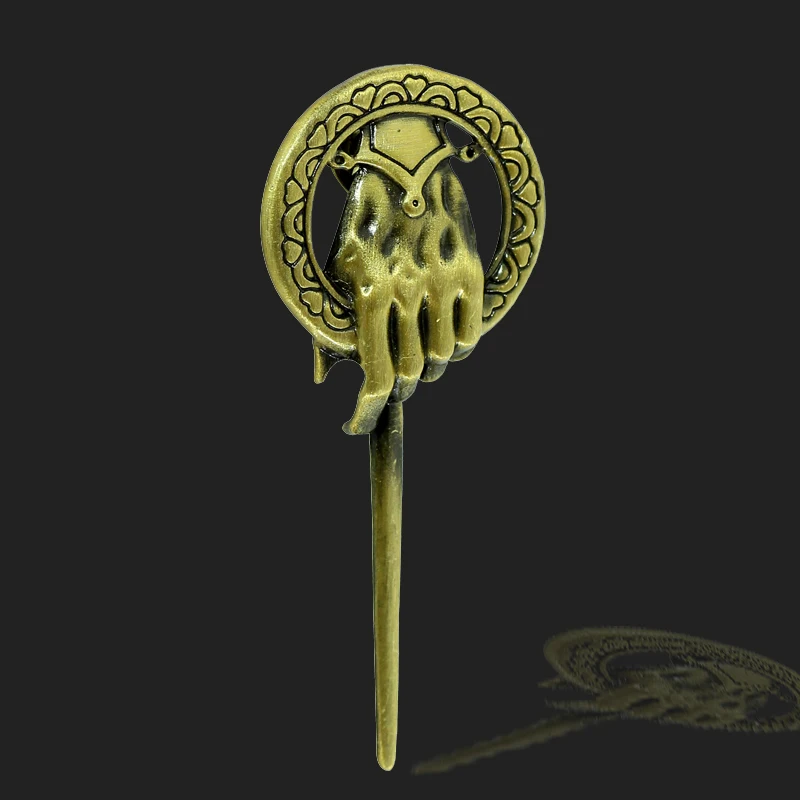Металлическая брошь Hand Of The King в винтажном стиле для мужчин и женщин значок на