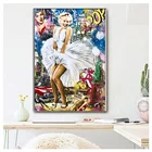 Marilyn Monroe, алмазная живопись, современная мода, граффити, уличное поп-арт, красивая женщина стразы, вышивка, мозаика, картина на стену