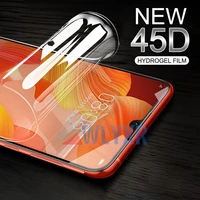 new 45d full protective hydrogel film for huawei p20 lite p30 pro honor 20 9x 8x 10 mate20 screen protector hydrogel film cover