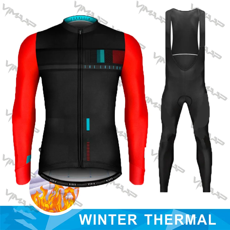Зимняя одежда для велоспорта езды на велосипеде с длинным рукавом комплект