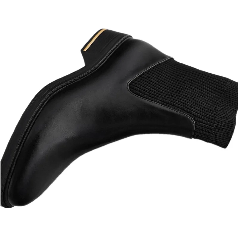 Новинка 2020 года Черная кожаная обувь Дизайнерские кожаные ботильоны с