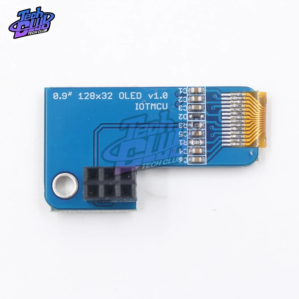 Монохромный OLED экран PiOLED 0 91 дюйма IIC I2C 128x32 плата для Raspberry Pi Zero SSD1306 Синий DC 3 В