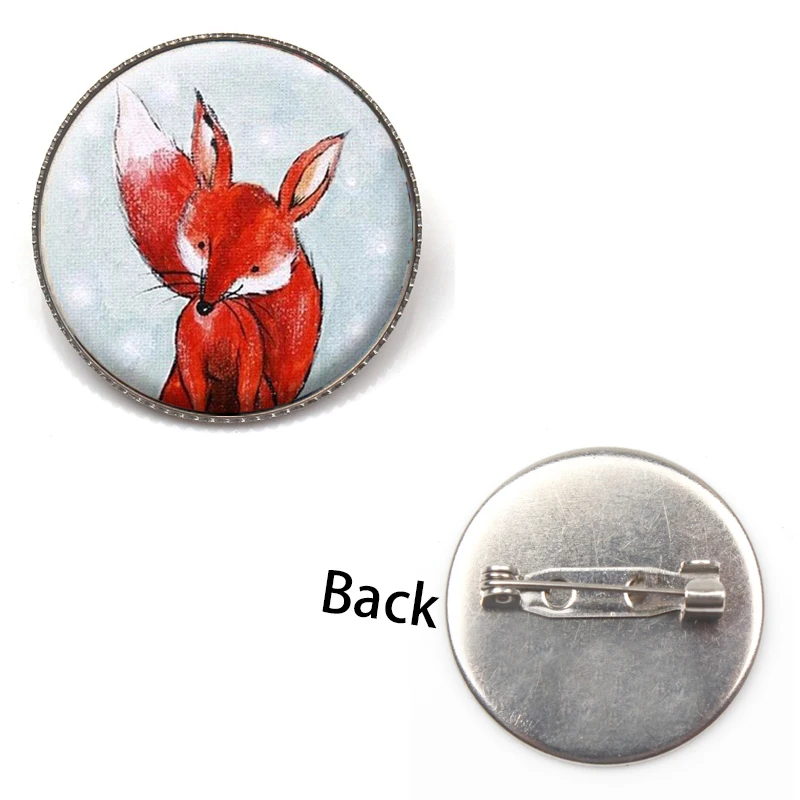 Мода ретро милый мультфильм маленькая лиса шаблон Брошь Шарм праздник