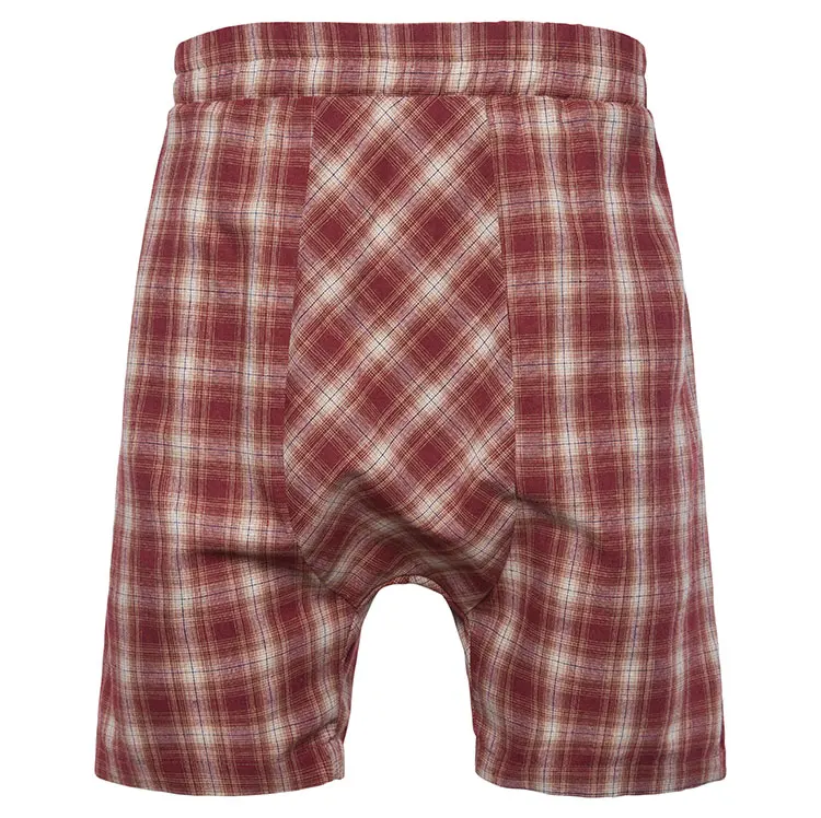 

2020 Summer Fashion New Men's Casual Plaid Shorts / Men's Slim Stretch Waist Linen Shorts