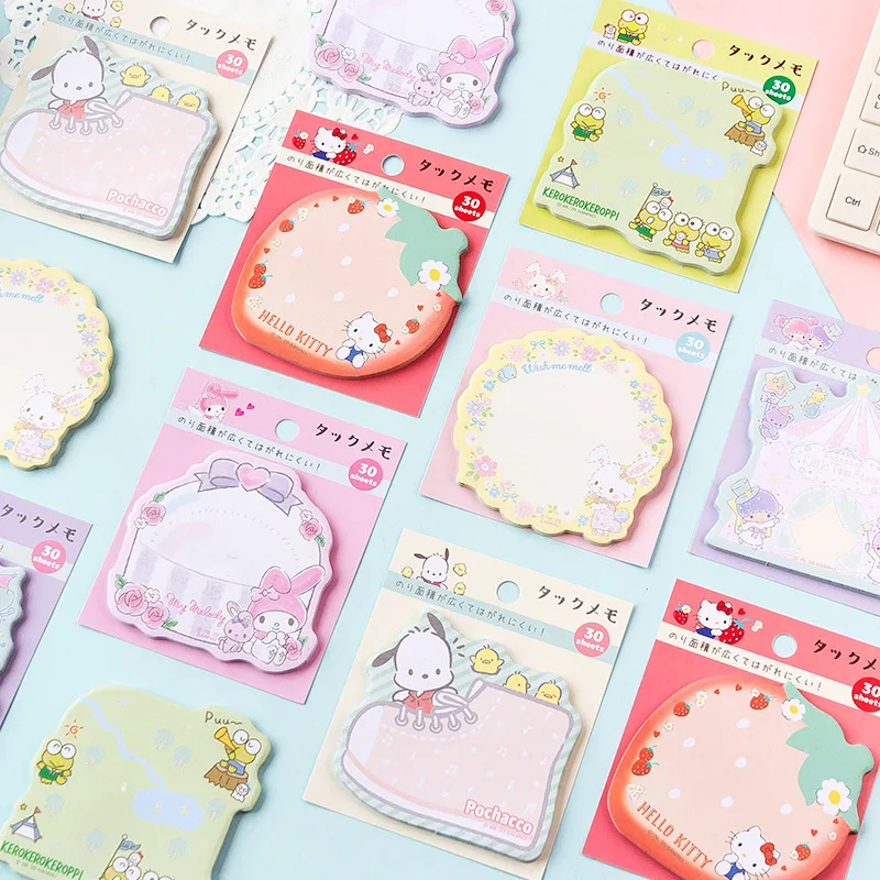 30 Sheets Cute Cartoon Memo Pad Kawaii Sticky Notes Girl Diary DIY Decorative School Notebook Japanese Stationery | Канцтовары для