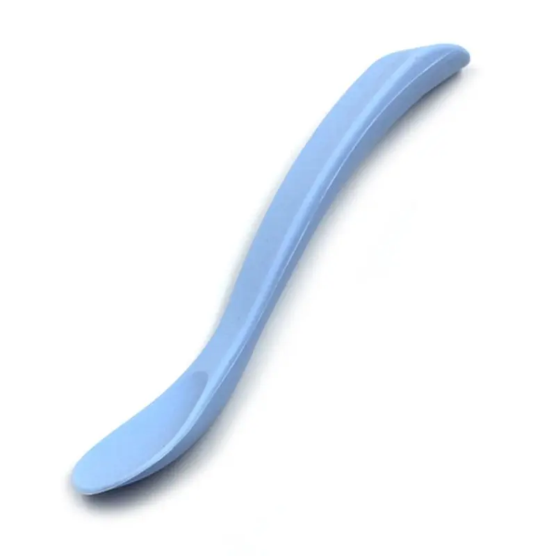 

W3JF Baby Soft Silicone Spoon Food Grade Baby Feeding Spoons Safety Tableware Infant Learning Spoons