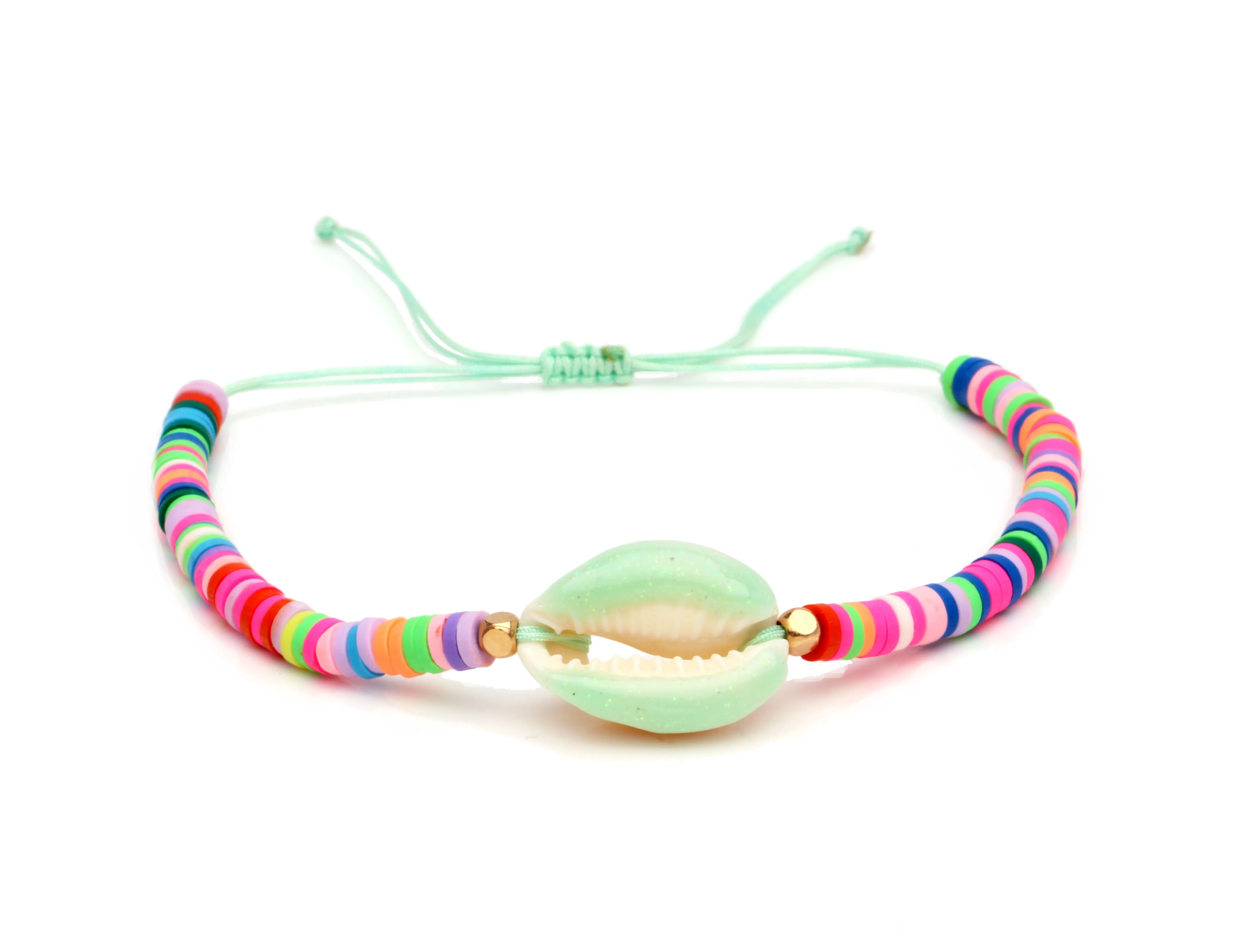 Boho Полимерная глина дисковые бусины Cowrie ракушки Heishi браслет для женщин и мужчин