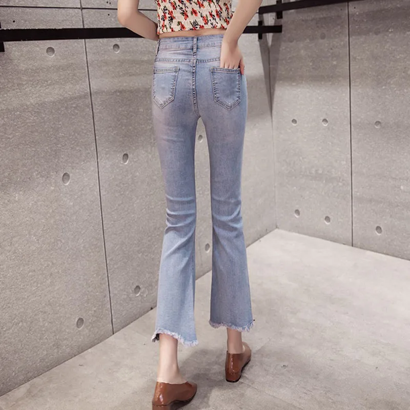 Женские джинсы Новинка весна-осень 2019 свободные тонкие большого размера широкие