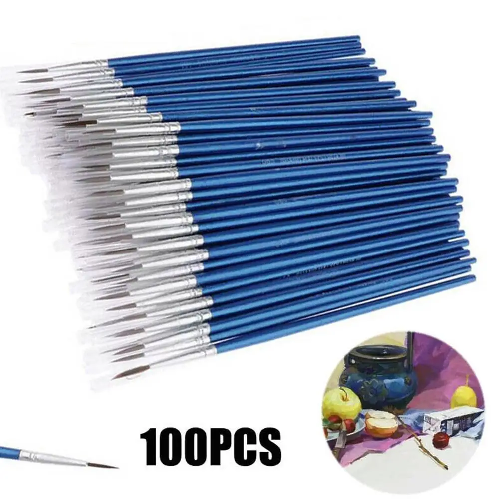

100PCS Carved flower Hook line drawing pen strokes nail pen line painting brush manicure nail Art Sepplies