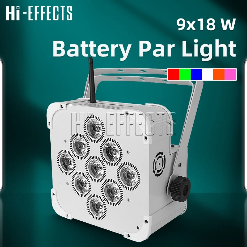 

LED-прожектор с дистанционным светильник, 9 х18, RGBWA + УФ-батарея, эффект s, DMX512