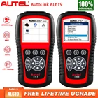 Autel AL619 AL519 OBD2 сканер автомобильный диагностический инструмент считыватель кодов автомобильный ABS,SRS автомобильный диагностический инструмент
