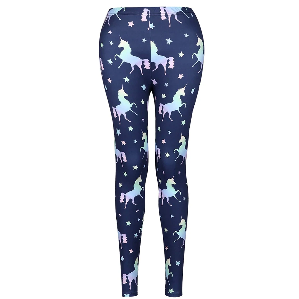 

FroMoaSa Animal Group Print Leggings Soft Brushed Leggings for Women Plus Size Legging Unicorn Flamingo sloth alpaca Print Pant