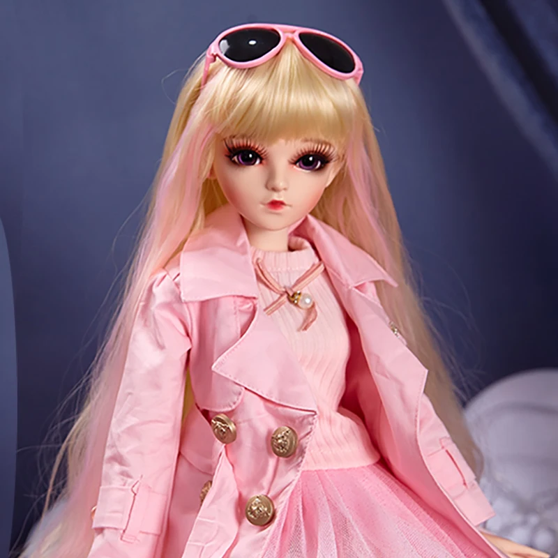 BJD кукла, 18 шаров, шарнирная кукла, 3D глаза, 1/3 BJD, кукла 60 см, куклы для девочек, игрушки, длинный парик, волосы для девочек, рождественский подарок
