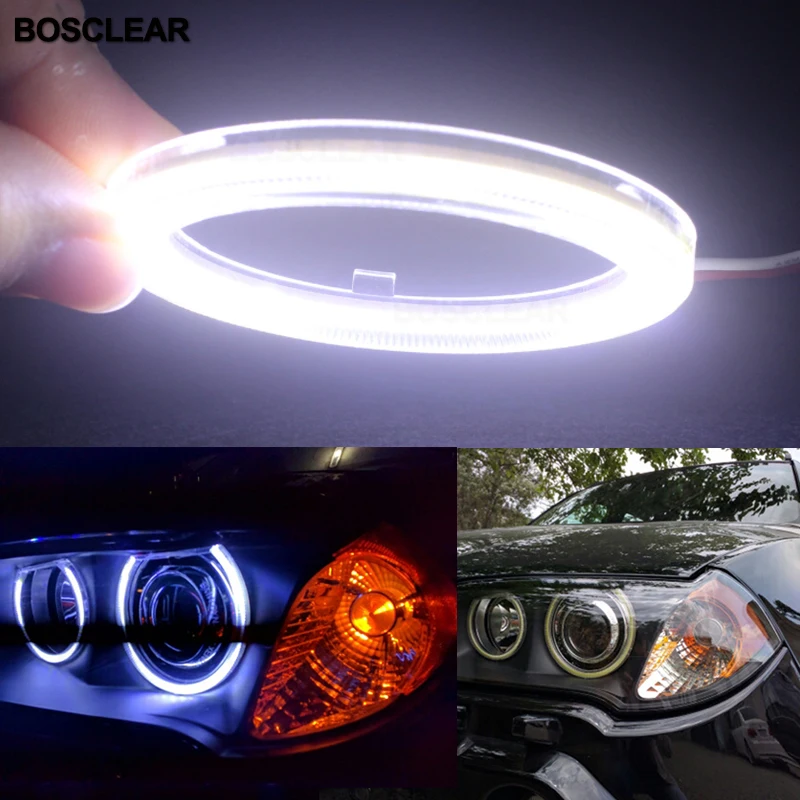 2 шт. автомобильные светодиодные кольцевые лампы ангельские глазки 60 мм 70 80 90