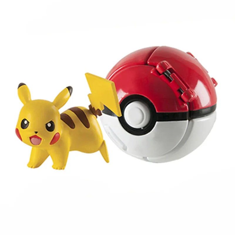 Genuine Pokeball Pokemon Balls Anime Figure Action Pikachu Collect game go Model doll Toys boy kids child Birthday Gift | Игрушки и