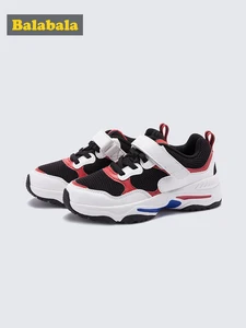 Обувь Balabala для девочек, детская спортивная обувь красного цвета для старших мальчиков, новинка 2019, обувь для больших мальчиков на весну и осень