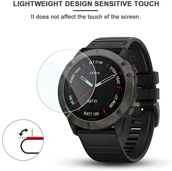 3-PACK защитный для Fenix6 pro/x6 2019 сапфир ультра прозрачный закаленное из стеклянной
