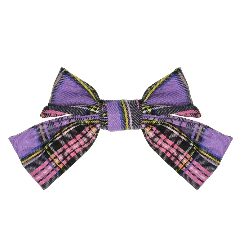 

ZWPON Colorful Plaid Figure Butterfly Cotton Pinch Cock Cute Student Bobby pin for Woman Girl Hair Accessory