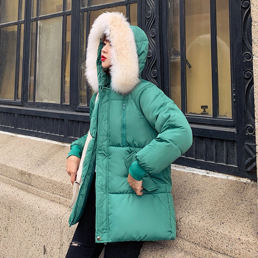 Женские зимние куртки и пальто CHAMSGEND стеганая теплая верхняя одежда с капюшоном