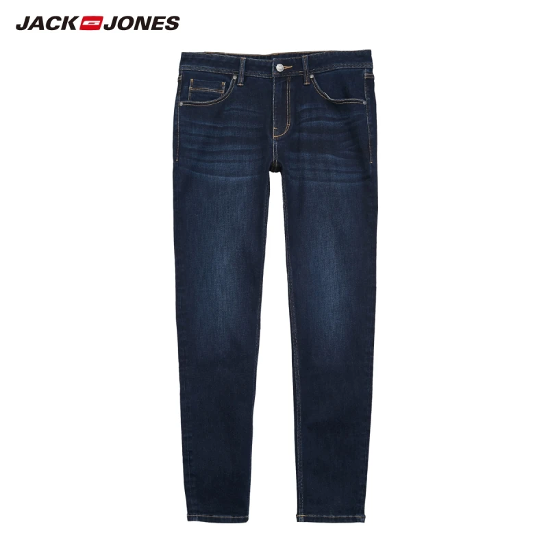 JackJones мужские зимние хлопковые Стрейчевые джинсы теплые джинсовые штаны мужская
