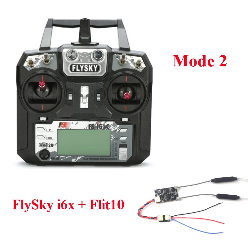FLYSKY FS-i6X i6X 10CH 2,4 ГГц AFHDS 2A передатчика радиоуправляемой модели к компьютеру с X6B iA6B A8S приемник для RC Qaud небольшой гоночны - Цвет: Mode 2 Flit10