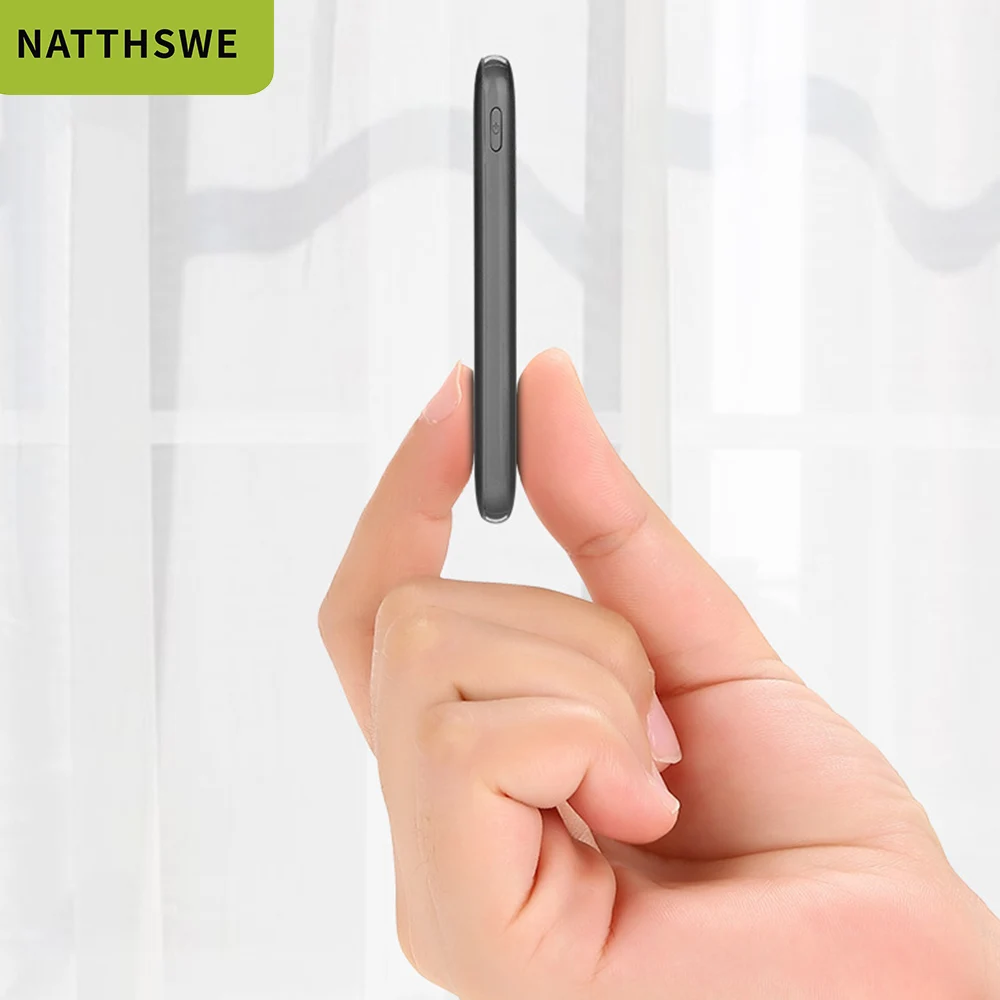 NATTHSWE 20000 мАч двойной USB внешний аккумулятор для мобильного телефона быстрая