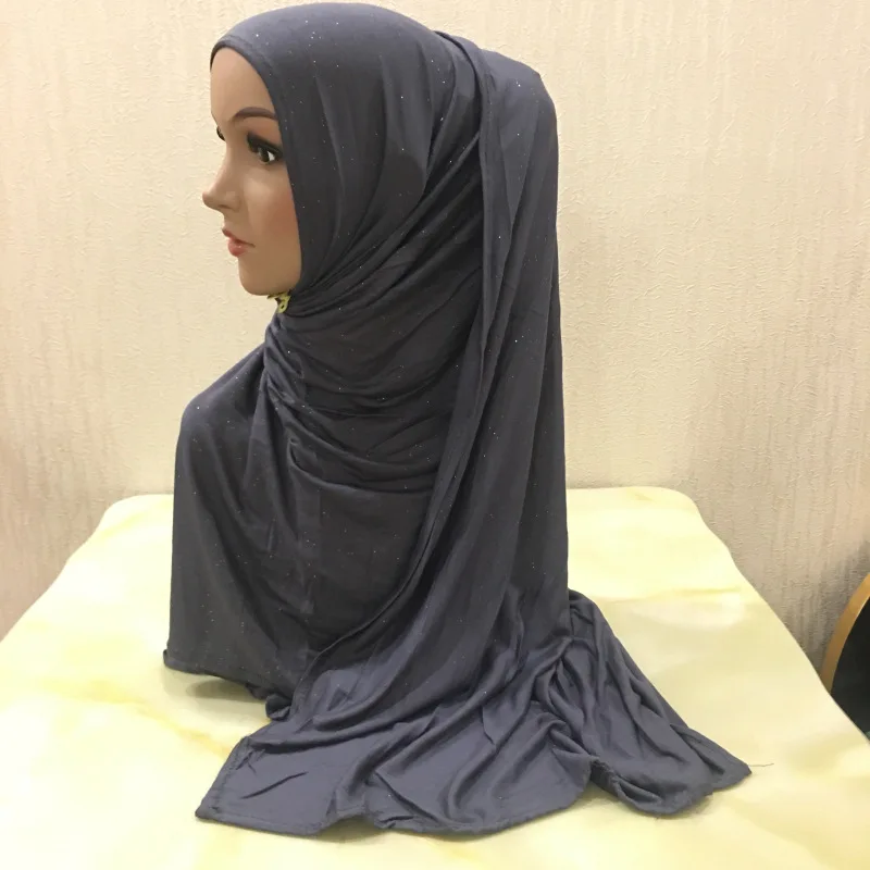 Can Pick Colors Muslim Long Scarf 170*70cm Glitter Jersey | Тематическая одежда и униформа