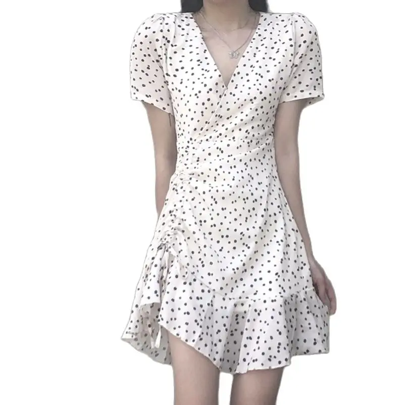 

Женское платье с коротким рукавом, Летнее цветочное платье в стиле ретро, модель F818, 2021