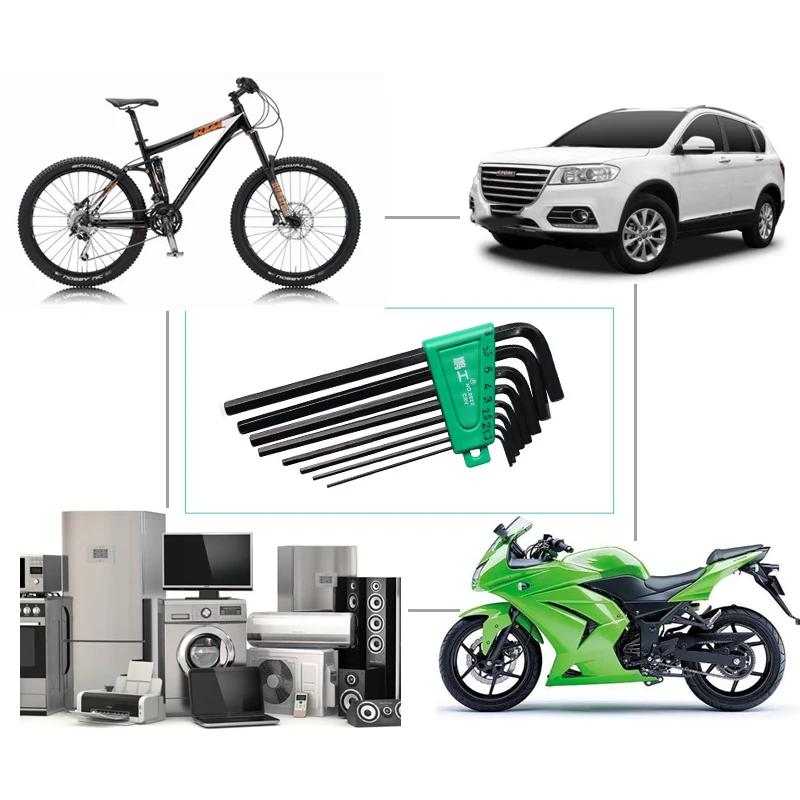 8 шт./компл. шестигранный ключ гаечный l ручка винты аппаратный для ремонта