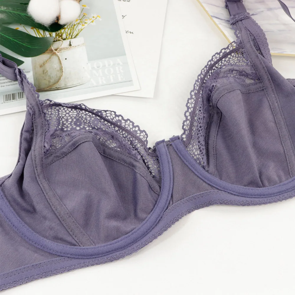 Womens Lace Bras Bralette Underwire Underwear Ultra Thin Brassiere Sexy Lingerie BH Tops B C D DD E Cup