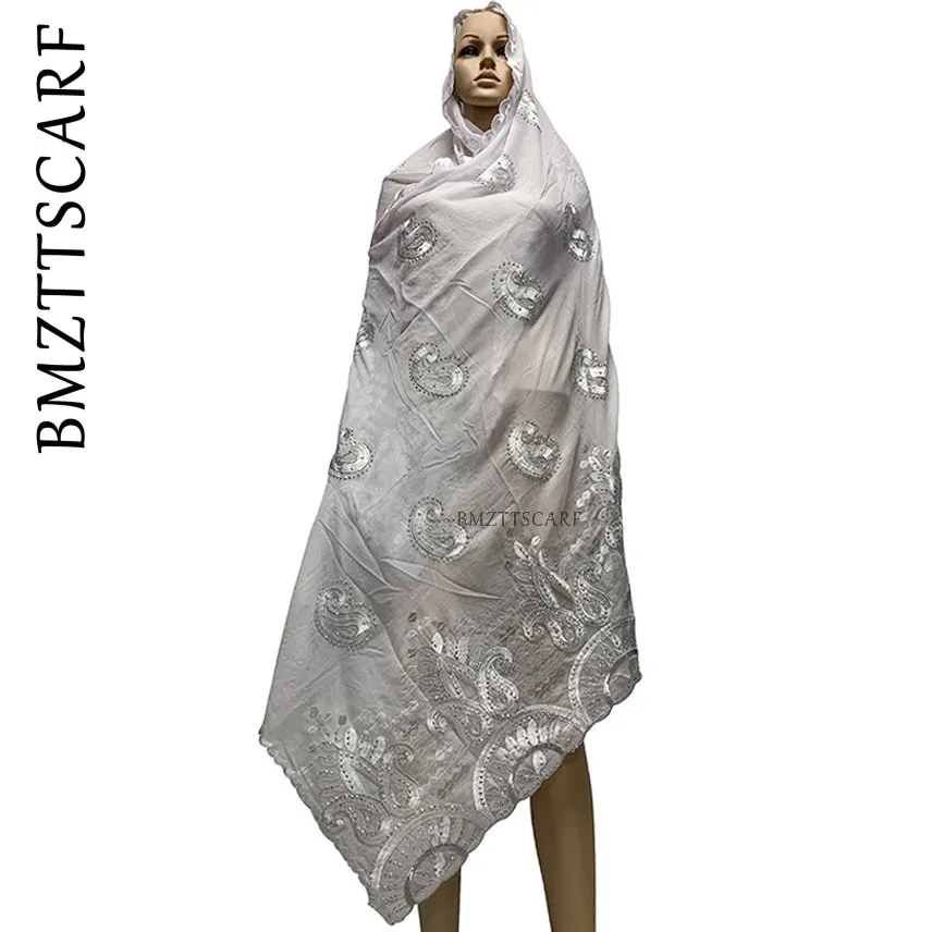 Новое поступление африканская Женская шаль мягкие хлопковые шарфы с вышивкой