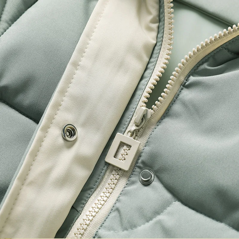 Женская зимняя парка пуховое хлопковое пальто 2021 Корейская куртка средней длины плотная теплая верхняя одежда с карманами женская модель с... от AliExpress RU&CIS NEW