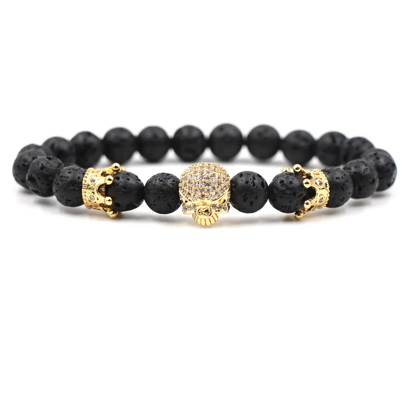 Лидер продаж Amazon стильный браслет в виде черепа микро инкрустация из циркония