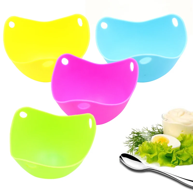 

1pcs Silicone Egg Poacher Cooker Boiler Kitchen Cooking Poaching Pods Pan Poached Cups Mould Bowl Rings Tool Accessories