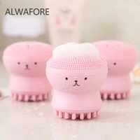 alwafore silicone face cleansing brush octopus shape facial cleanser exfoliator blackhead remover face scrub washing brush