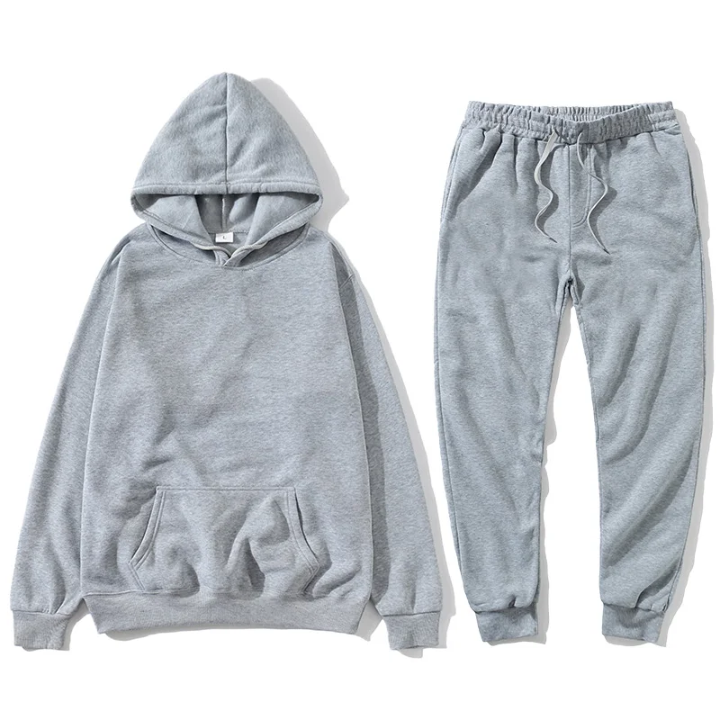 

Мужские комплекты, толстовка с капюшоном и штаны, Осень-зима, толстовка с капюшоном, спортивные штаны, Модный облегающий мужской комплект, Т...