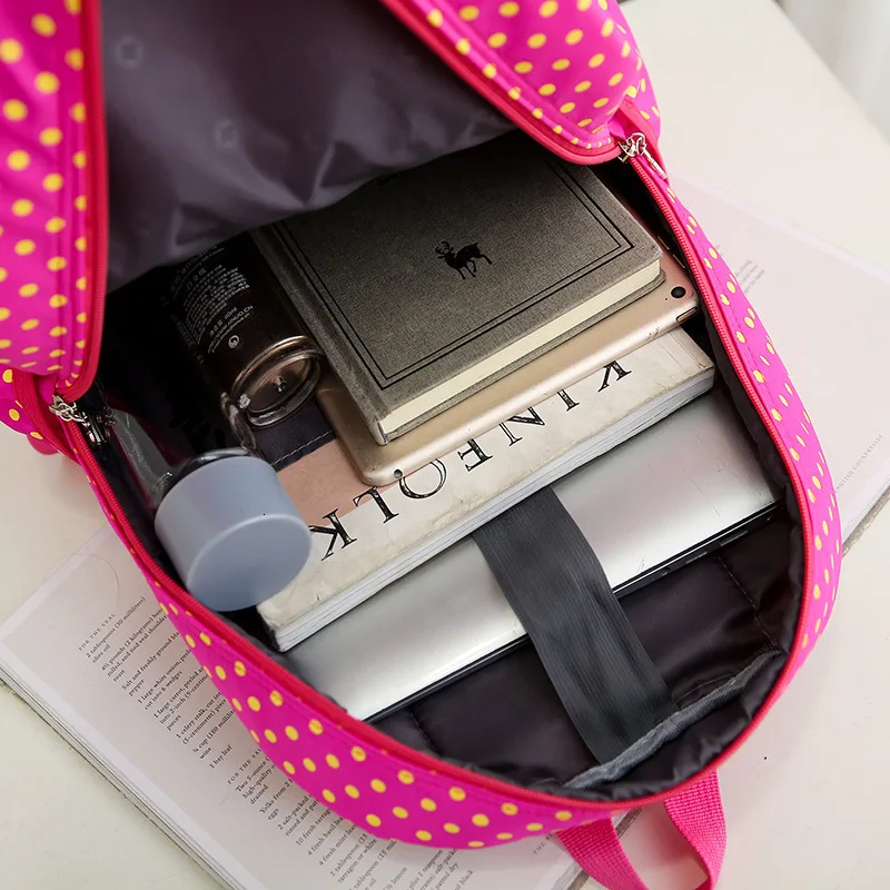 YK-Leik 3pcs/Set School Bags Teenager Girls Printing travel Backpacks kids Bow tie Backpack Rucksack Lightweight schoolbags