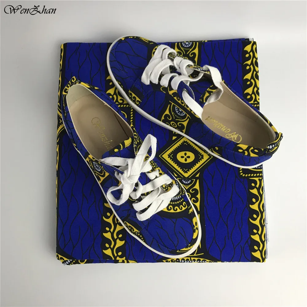 Женские кроссовки с высоким берцем синие из восковой хлопковой ткани 6 размеров