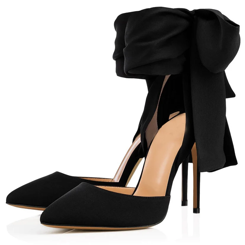 Женские босоножки на шпильке высоком тонком каблуке со шнуровкой и лентой