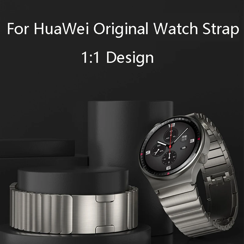 Металлический ремешок 22 мм из нержавеющей стали для Huawei Watch GT 2 Pro 2e Версия Porsche ЭКГ