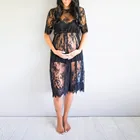 Летнее Новое Женское платье для беременных модное сексуальное прозрачное кружевное платье для фотосъемки с коротким рукавом женская одежда для беременных 2021