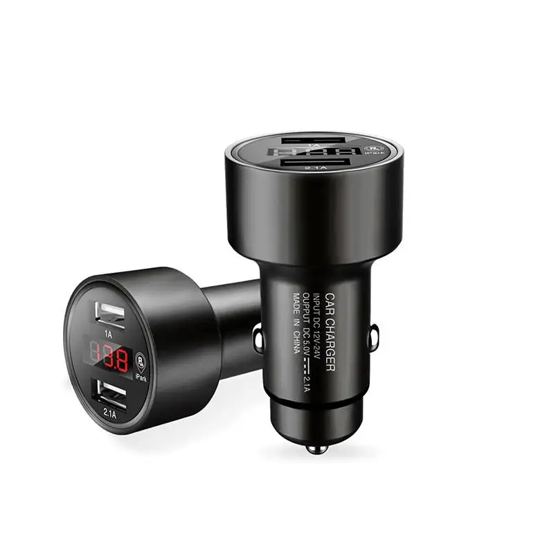 Портативное автомобильное мини зарядное устройство 3 1 а с двумя USB портами