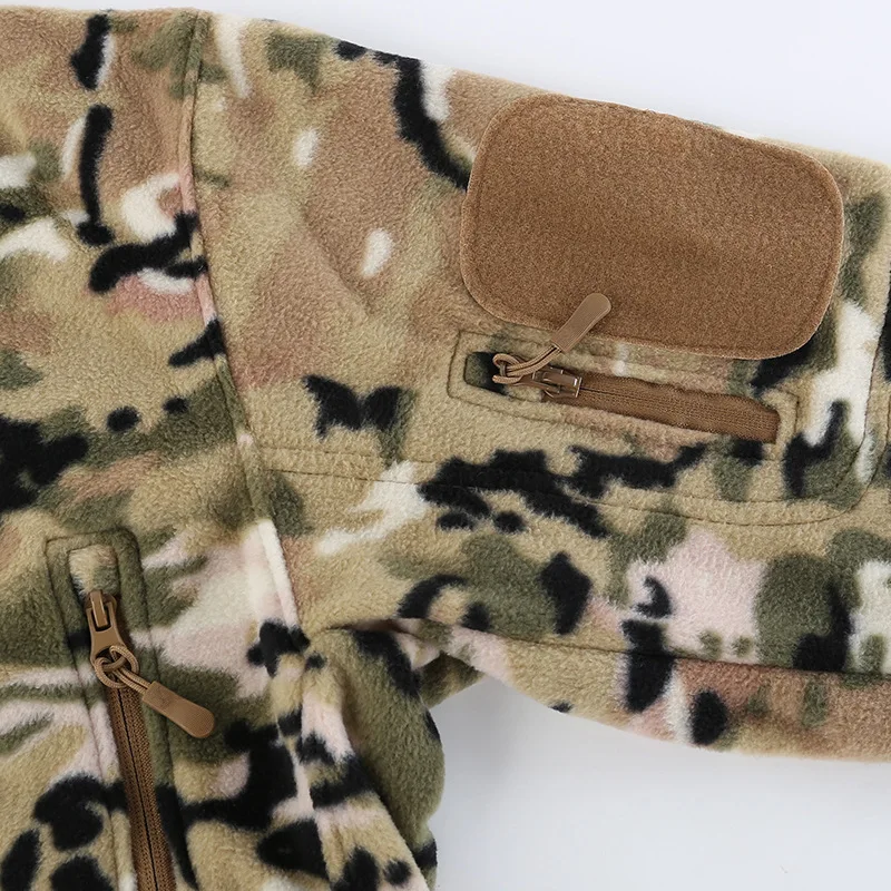 Городская тактическая флисовая Толстая теплая дышащая камуфляжная куртка