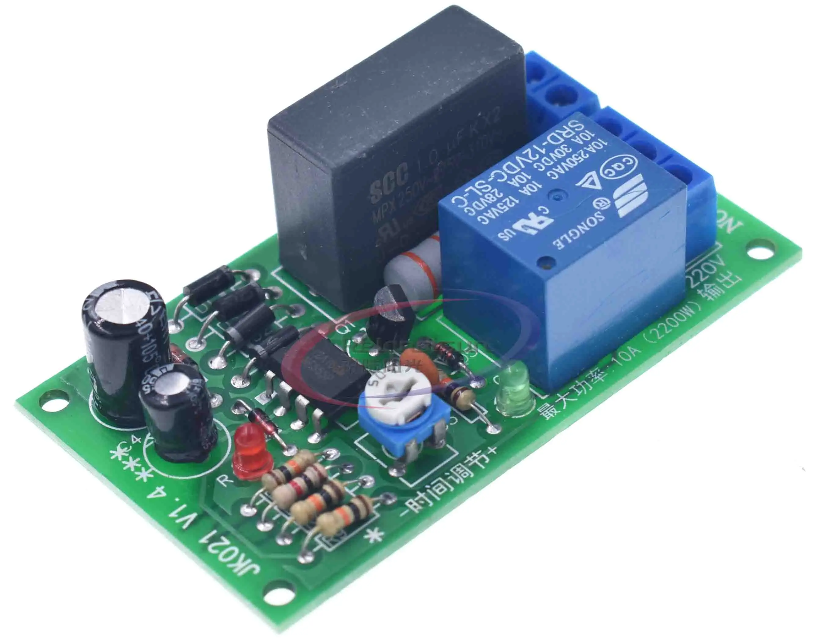 Реле времени переменного тока 220 В, коммутатор с задержкой, модуль переключения с задержкой ввода/вывода, регулируемый 0-10 сек, 10 минут, 10 часов, 100 мин, плата отключения таймера