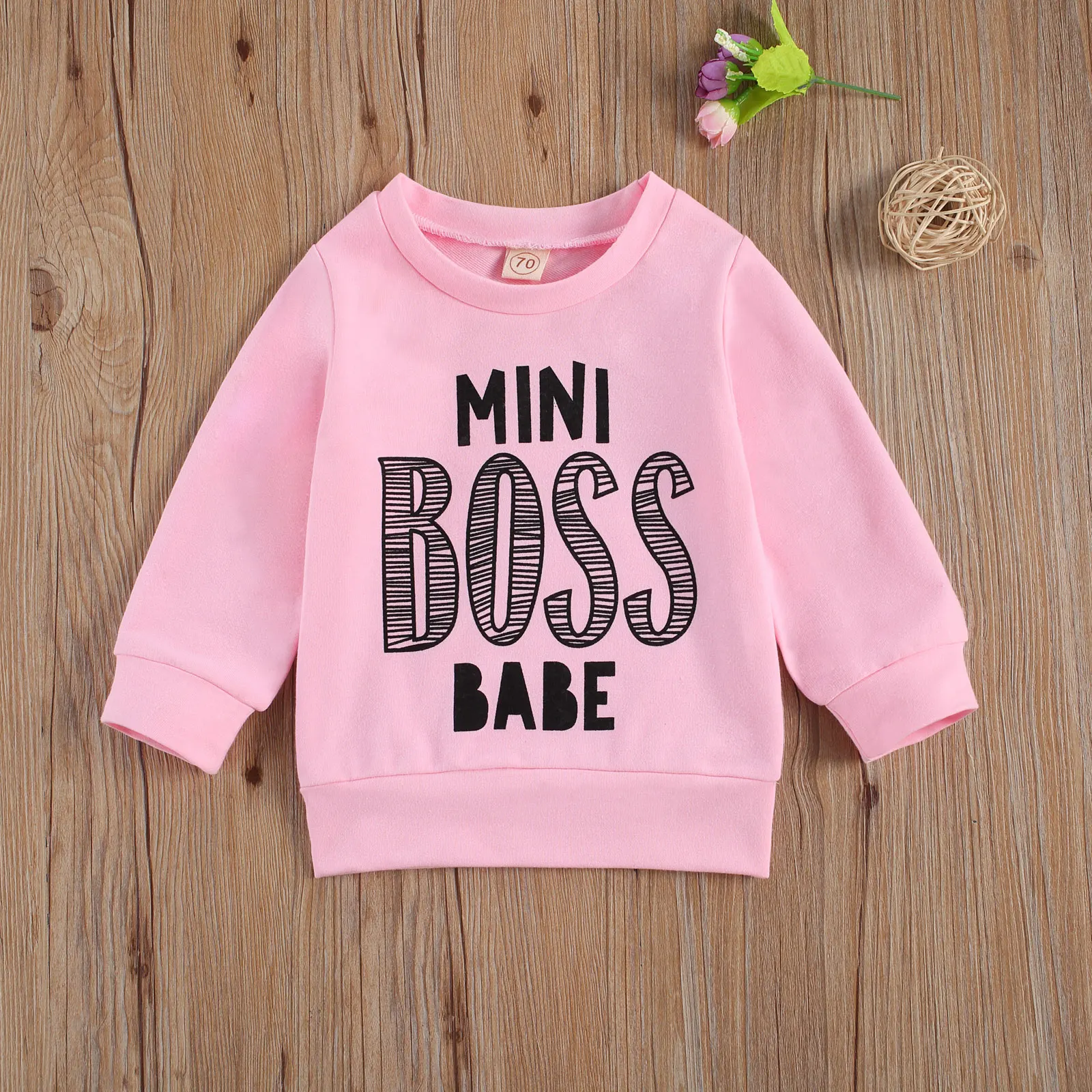 0-3Y Autumn Casual Baby Girls Boys Sweatshirt/Hoodies Tops Letter Print Long Sleeve Pullover Outfits