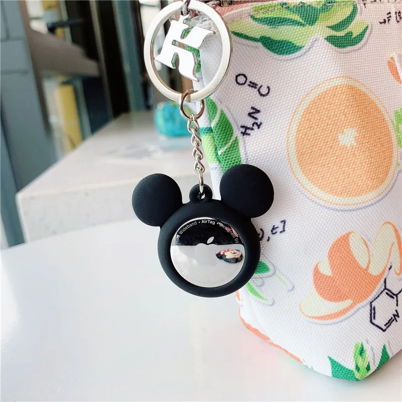 

Disney Mickey Minnie Case for Apple Airtag Silicone Protective Sleeve Cover for Apple Locator Tracker Anti-lost Device Keychain