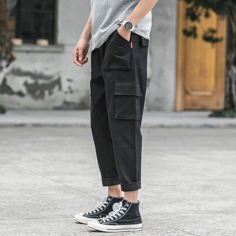 FUGOISM мужские боковые карманы брюки хип хоп лоскутные карго рваные спортивные