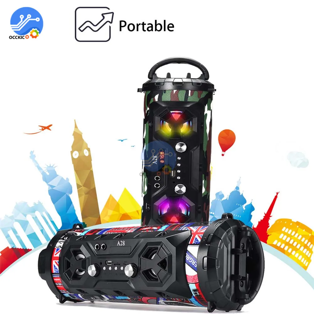 Hi-Fi портативная Bluetooth-Колонка 4 2 FM-радио 3D звук объемный стерео Громкий бас