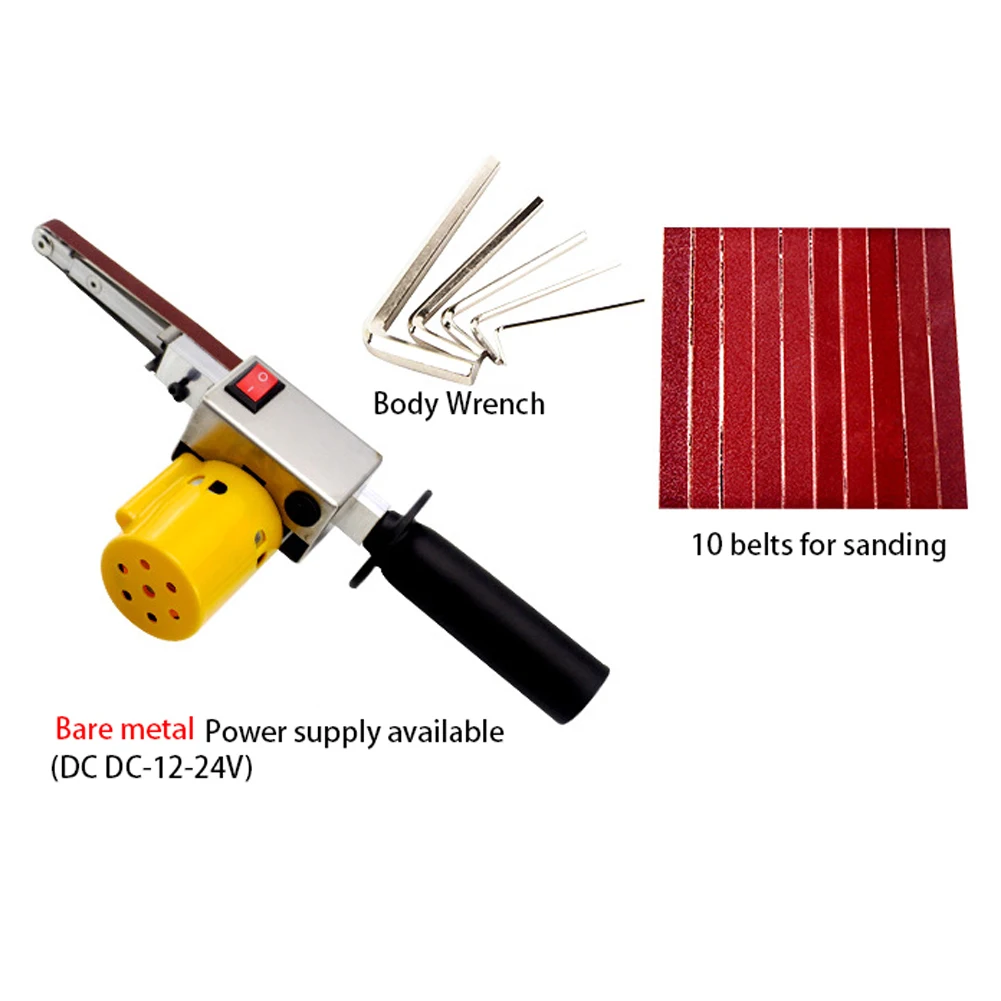 

Handheld Electric Belt Sander Mini Sanding Machine Angle Grinder with Sanding Belt for Sanding Polishing Micro Polishing Machine
